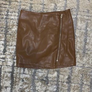 Lulus Tan Vegan Leather Skirt